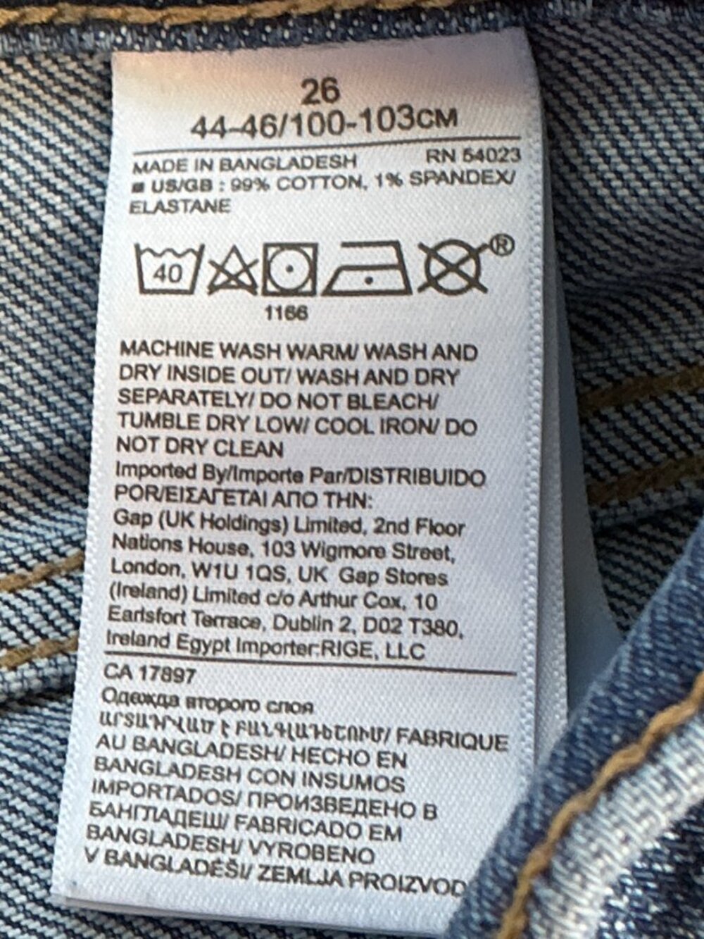 Banana Republic High-Rise Straight Jeans Size 26 Medium Wash - Picture 12 of 12